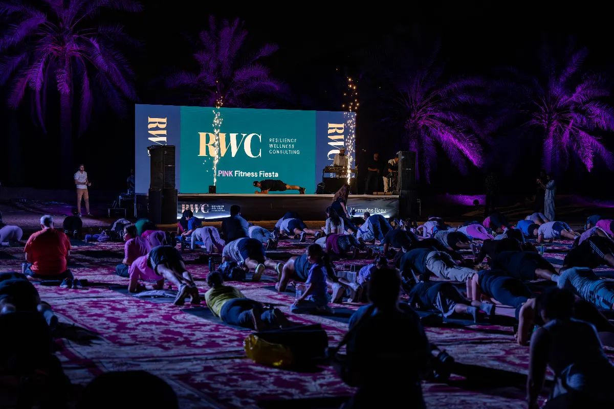Pink Fitness Fiesta wellness event Riyadh Mercedes-Benz partnership